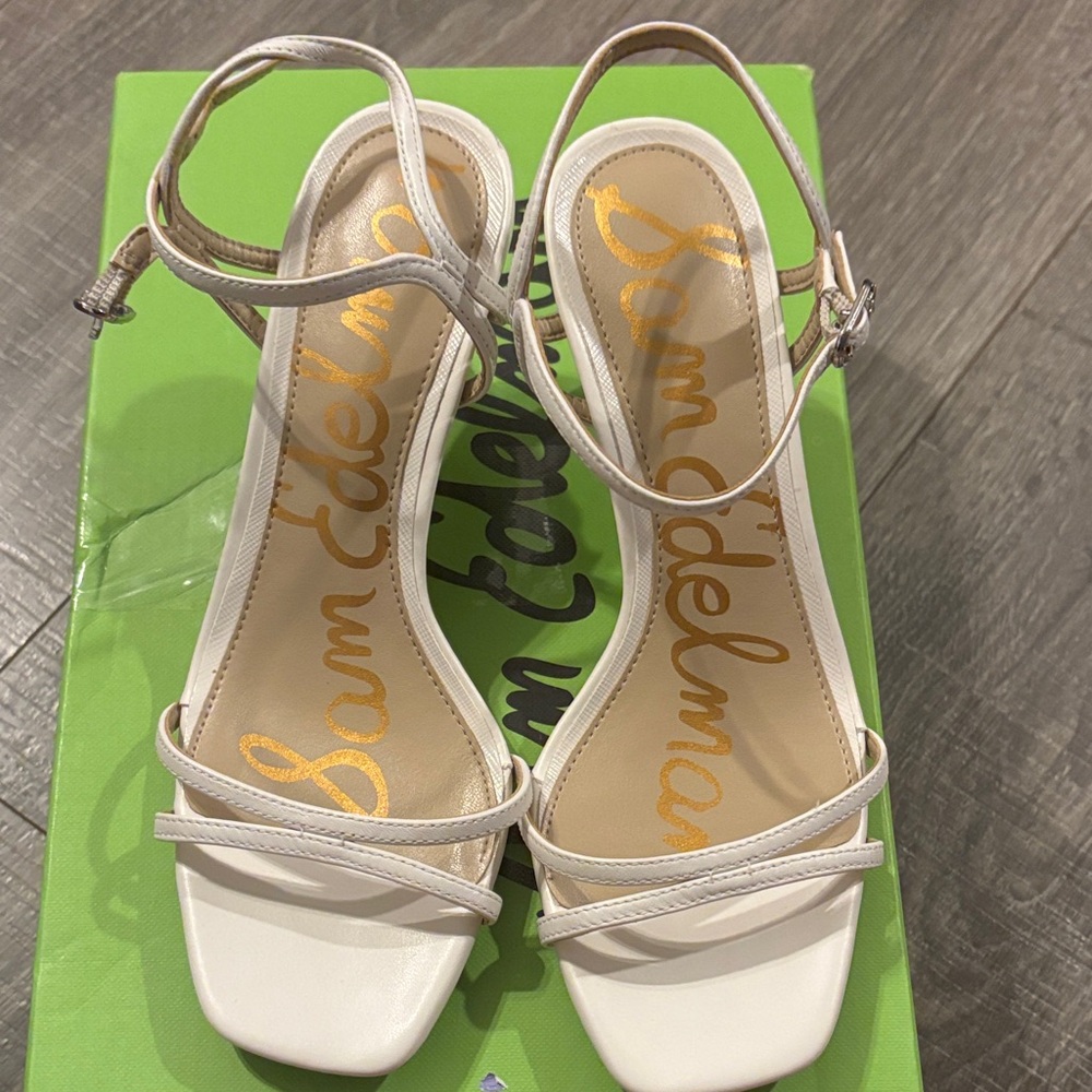 Sam Edelman White Strappy Heels